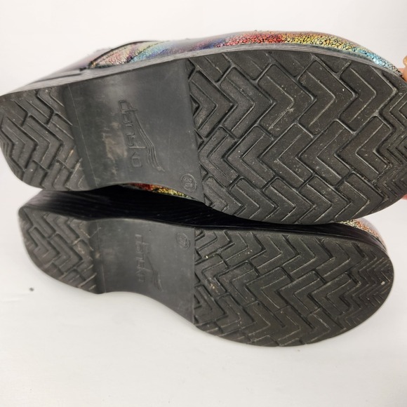 Dansko Professional Patent Women's Multicolor Casual Preppy Clogs Size 38 (8) - Picture 7 of 9